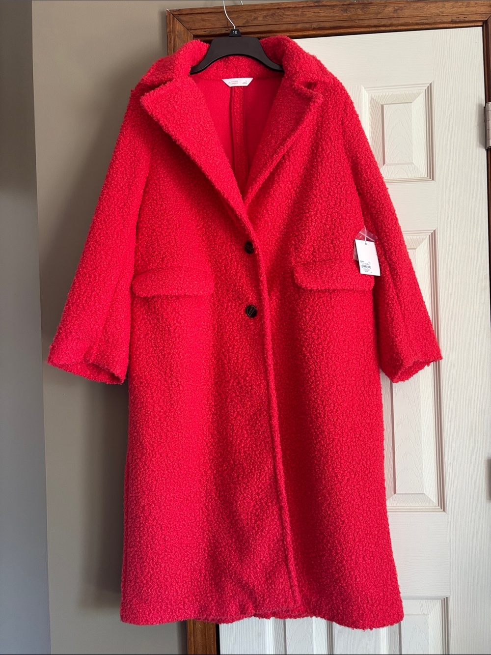 LC Lauren Conrad Red Teddy Coat